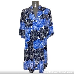 Banana Republic Silk Floral Poppy Dress Mumu XL